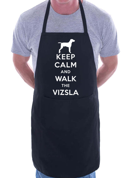 Keep Calm and Walk The Visla Dog Funny BBQ Novelty Cooking Apron