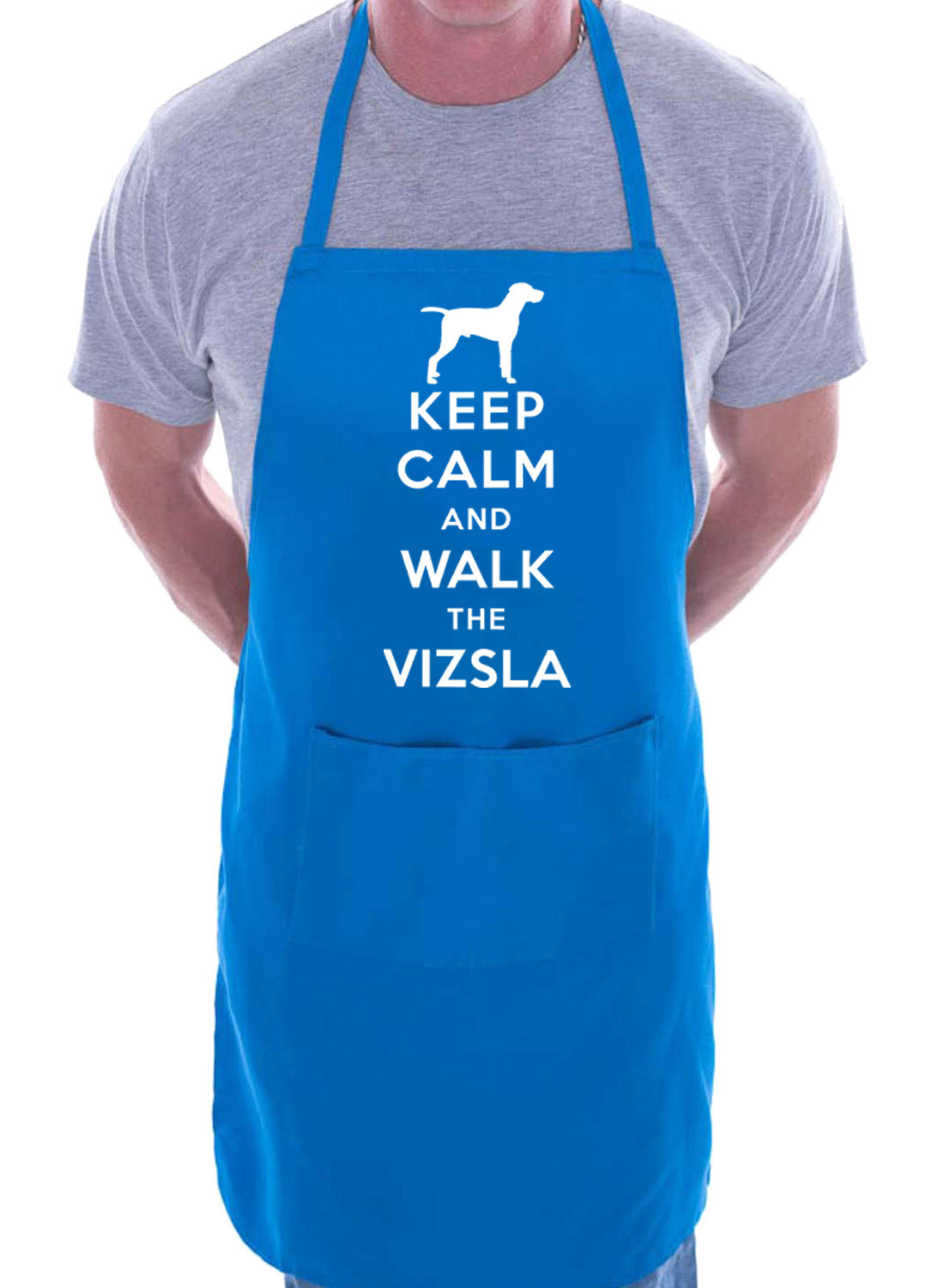 Keep Calm and Walk The Visla Dog Funny BBQ Novelty Cooking Apron