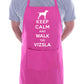 Keep Calm and Walk The Visla Dog Funny BBQ Novelty Cooking Apron