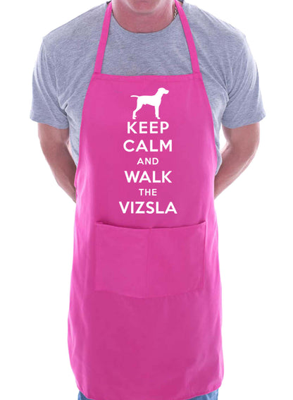 Keep Calm and Walk The Visla Dog Funny BBQ Novelty Cooking Apron