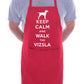 Keep Calm and Walk The Visla Dog Funny BBQ Novelty Cooking Apron