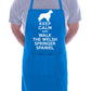Keep Calm and Walk Welsh Springer Spaniel Dog BBQ Cooking Apron
