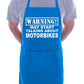 Warning May Talk About Motorbikes Fan BBQ Cooking Apron