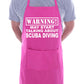 Warning May Talk About Scuba Diving BBQ Cooking Apron