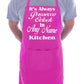 Adult Personalised BBQ Apron Prosecco O'Clock In Kitchen Gift Any Name Word