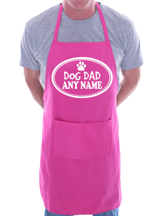 Dog Dad Apron Any Name Pet Lover Gift Adult Personalised BBQ Dog Lover