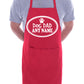 Dog Dad Apron Any Name Pet Lover Gift Adult Personalised BBQ Dog Lover