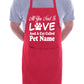 Adult Apron Personalised BBQ All You Need Is love And A Cat Pet Name Pet Lover