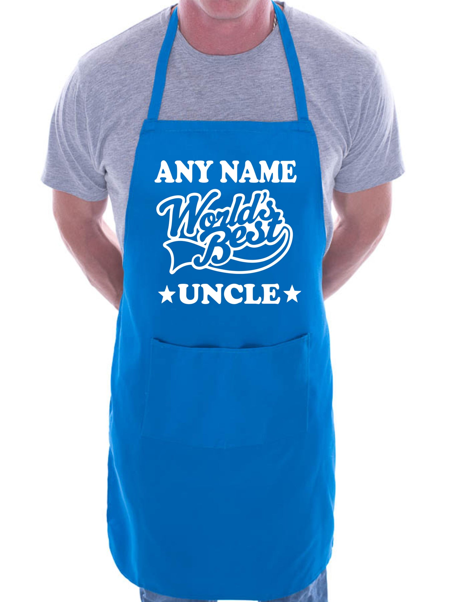 World's Best Uncle Apron Any Name Birthday Gift Personalised BBQ