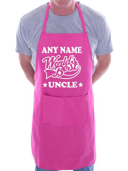 World's Best Uncle Apron Any Name Birthday Gift Personalised BBQ