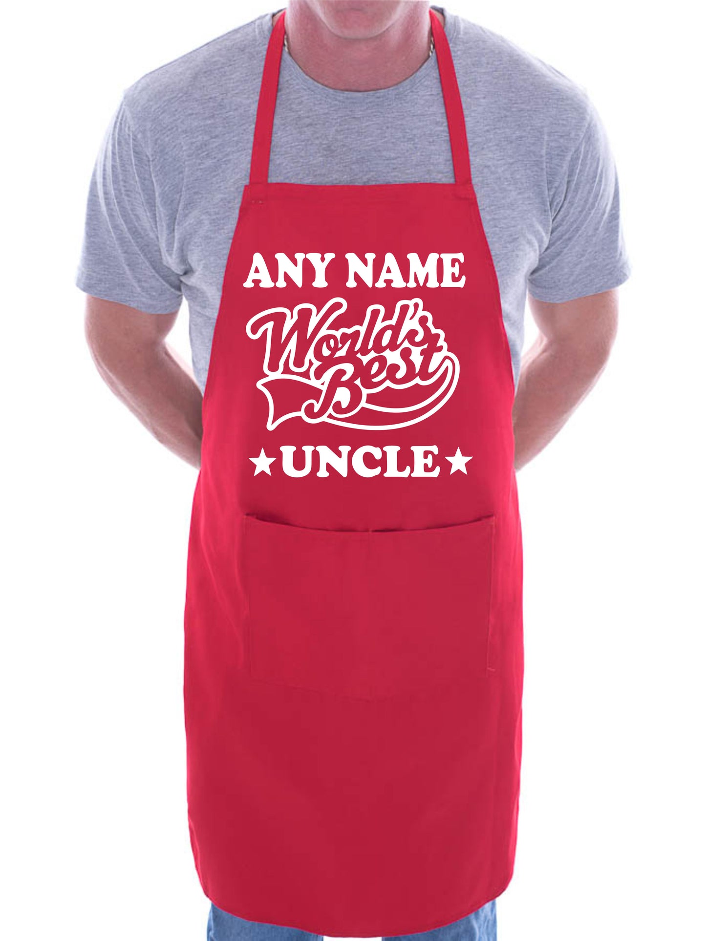 World's Best Uncle Apron Any Name Birthday Gift Personalised BBQ