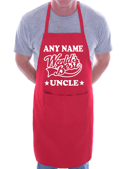 World's Best Uncle Apron Any Name Birthday Gift Personalised BBQ