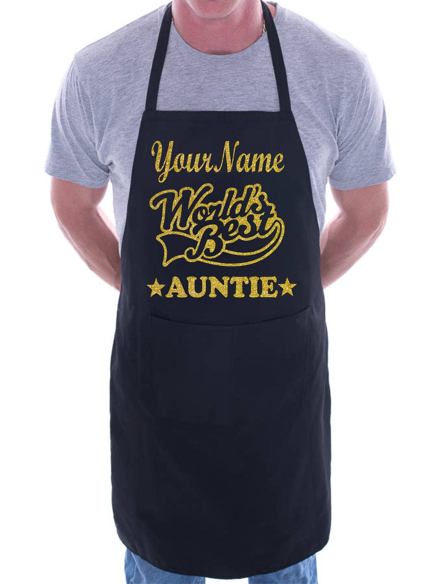 Birthday Gift Adult Funny Personalised World's Best Auntie Apron Your Name