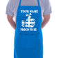 Birthday Gift Union Jack Personalised Proud To Be Apron Your Name