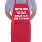 Personalise This Apron The Man The Myth Custom Name Here Birthday Present