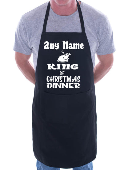 Any Name King Of Christmas Apron Any Name Xmas Gift Adult Personalised BBQ