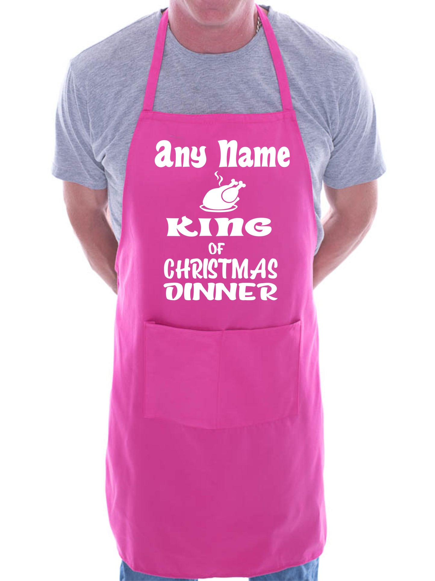 Any Name King Of Christmas Apron Any Name Xmas Gift Adult Personalised BBQ
