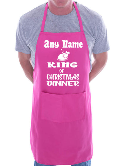 Any Name King Of Christmas Apron Any Name Xmas Gift Adult Personalised BBQ