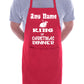 Any Name King Of Christmas Apron Any Name Xmas Gift Adult Personalised BBQ