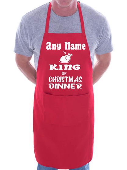 Any Name King Of Christmas Apron Any Name Xmas Gift Adult Personalised BBQ