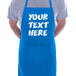 Personalised Apron Your Text Here Any Name Any Words BBQ Cooking Blue