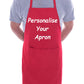 Personalise Your own Apron Your Text Here Any Words here BBQ Cooking