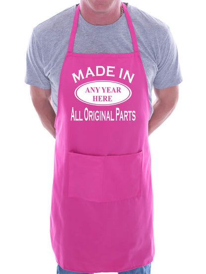 Made In Any Year Customise This Apron With Any Year Baking BBQ Cooking
