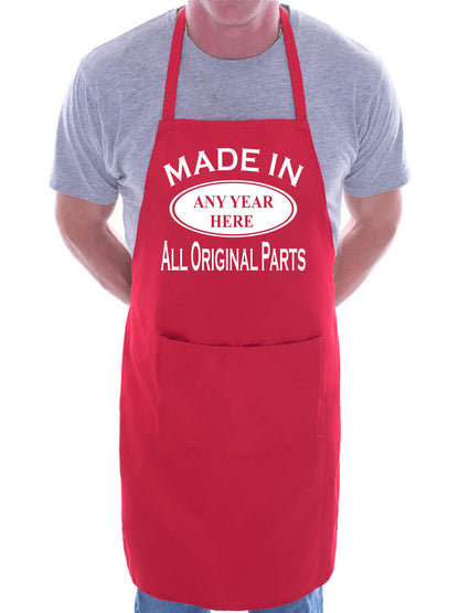 Made In Any Year Customise This Apron With Any Year Baking BBQ Cooking