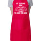 Customised Apron It Took Any Year Novelty Baking Cooking