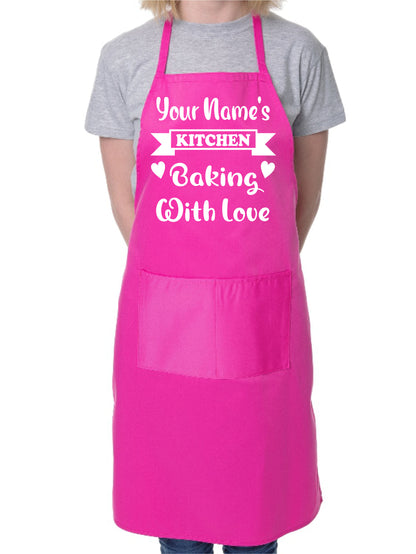 Customise This Apron Baking With Love your Name Here Baking Cooking