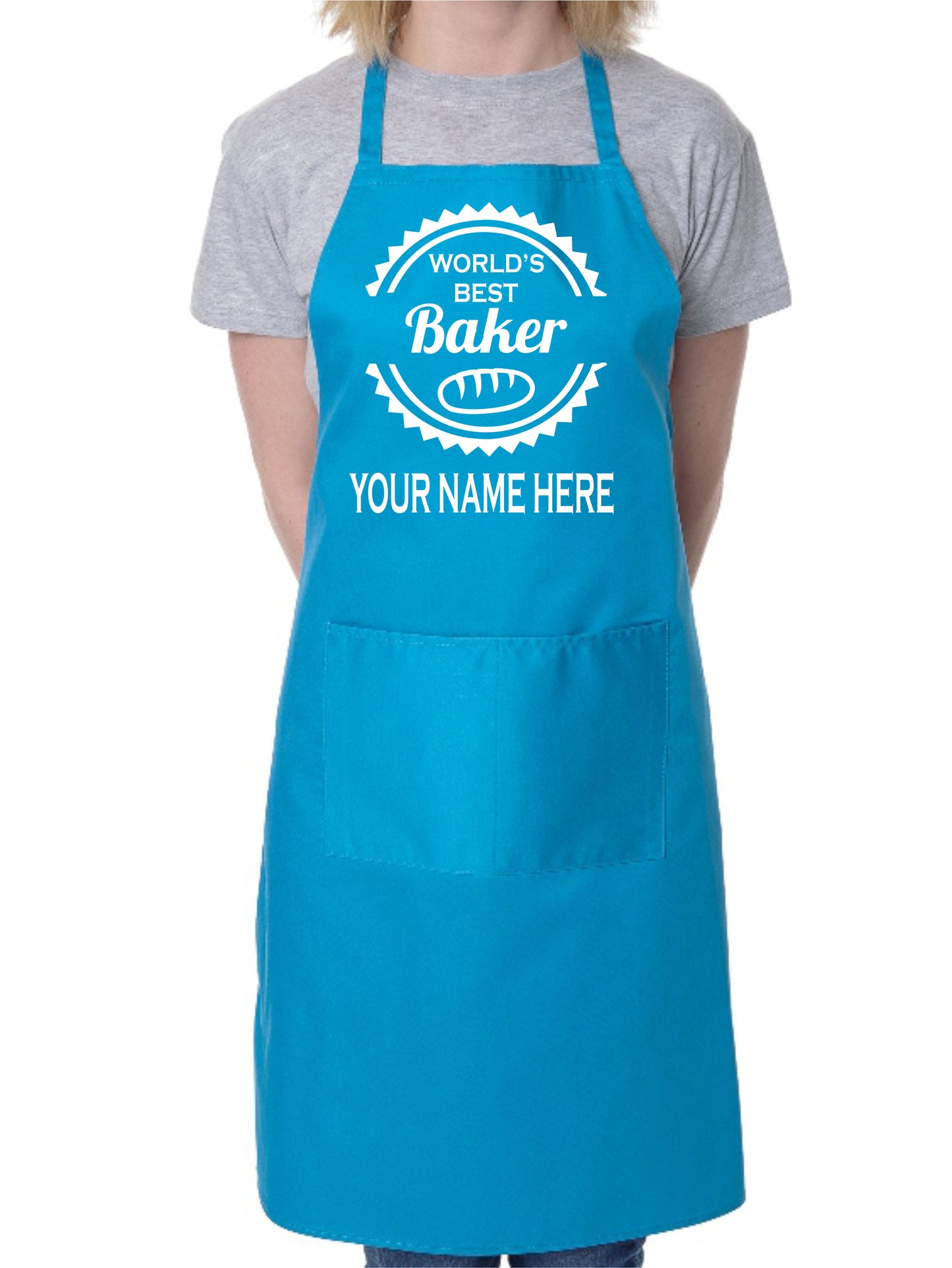 Personalised Apron World's Greatest Baker Your Text Here Baking Cooking
