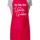 Domestic Goddess Personalised Apron Add Name Here Baking Cooking Apron