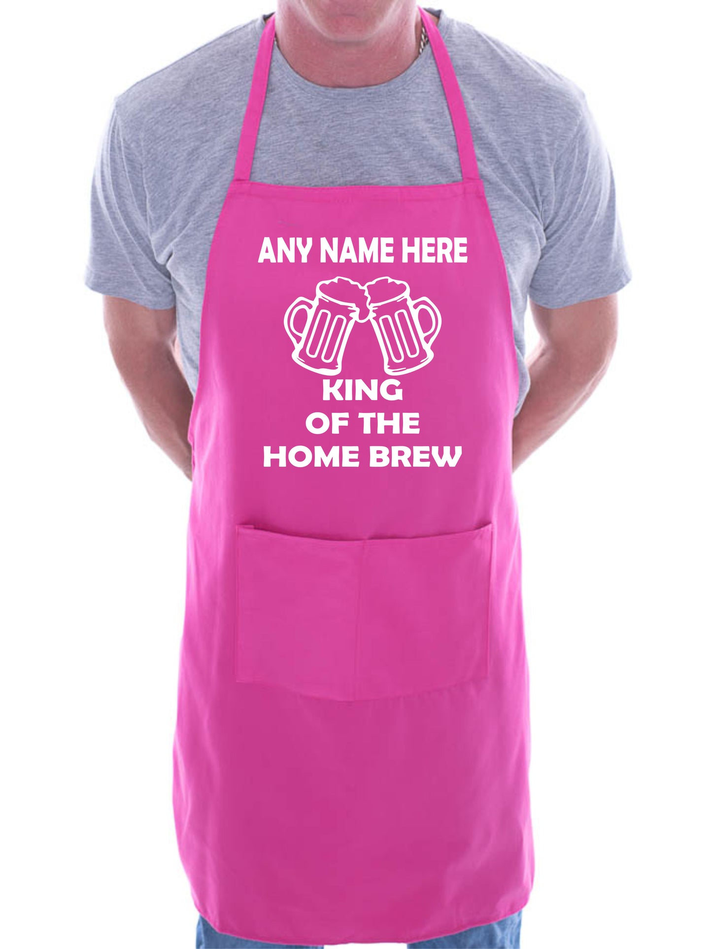 King Of Homebrew Customise This Apron Add Name Here BBQ Baking Cooking