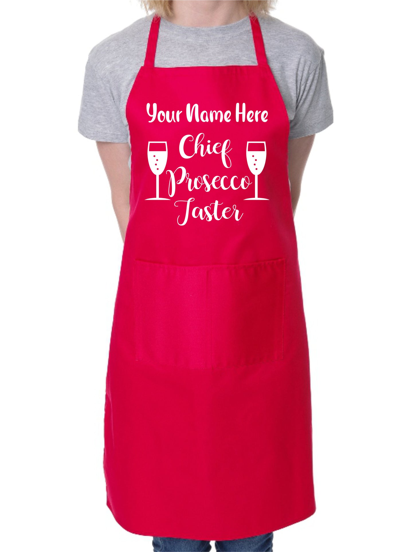 Customise This Apron Chief Prosecco Taster Any Name Here BBQ Cooking