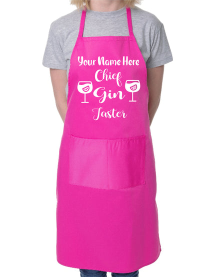 Customise This Apron Chief Gin Taster Any Name Here BBQ Cooking Apron