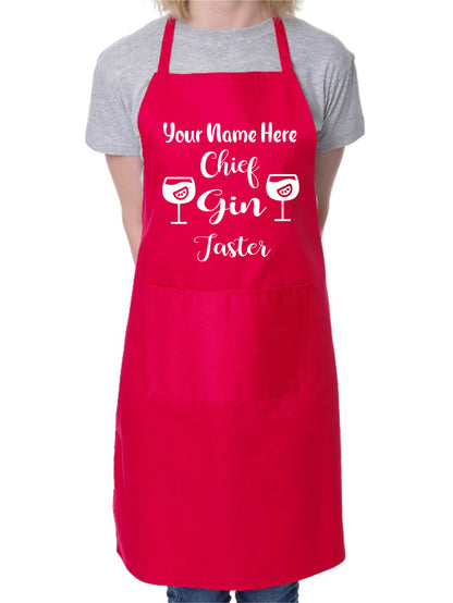 Customise This Apron Chief Gin Taster Any Name Here BBQ Cooking Apron