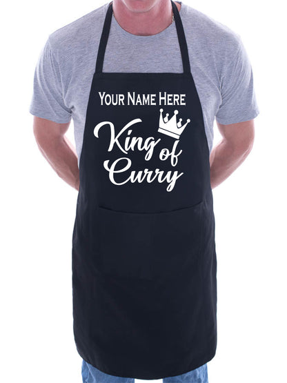 Personalise This Apron King Of Curry Any Name Here BBQ Cooking Apron