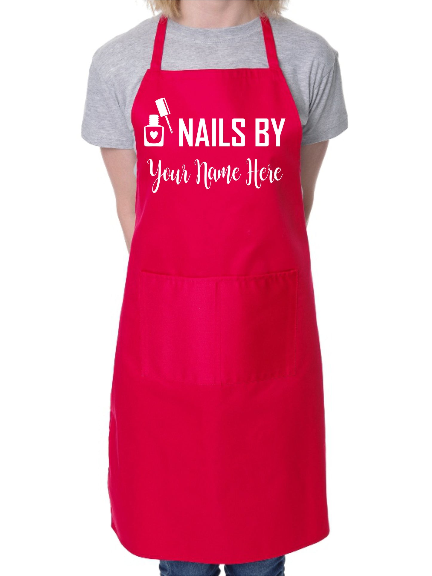 Customise This Apron Nails By Any Name Company Name Here Cooking Apron