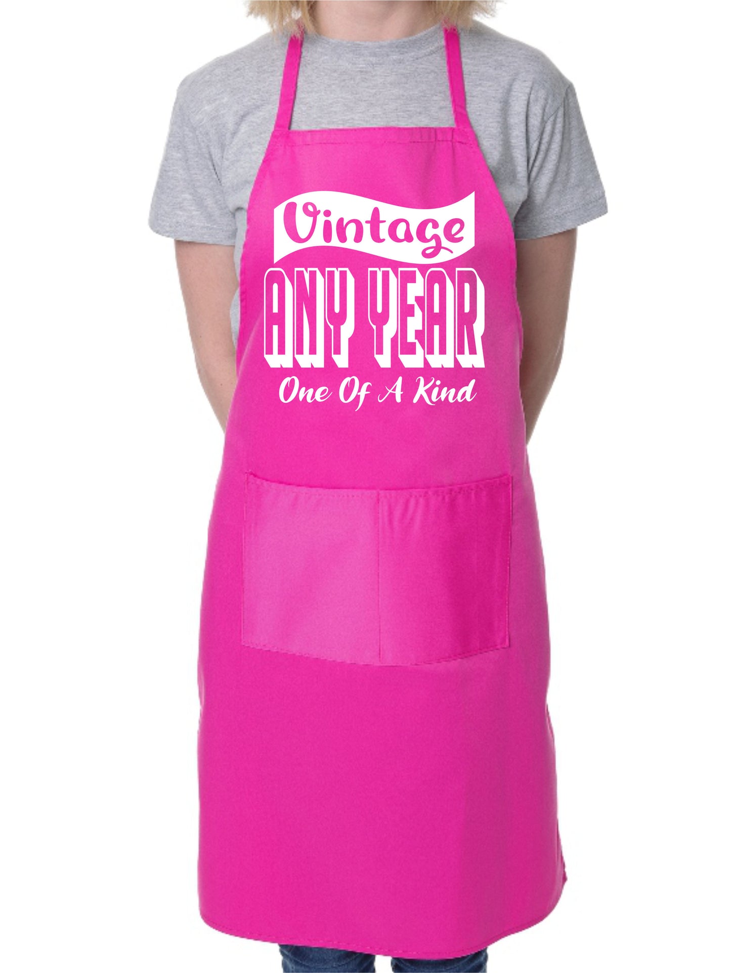 Personalised Birthday Apron Vinatge Add Any Year Here BBQ Cooking Apron