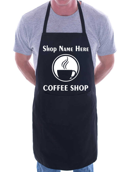 Personalised Apron Coffee Shop Restaurant Add Your Shop Name here