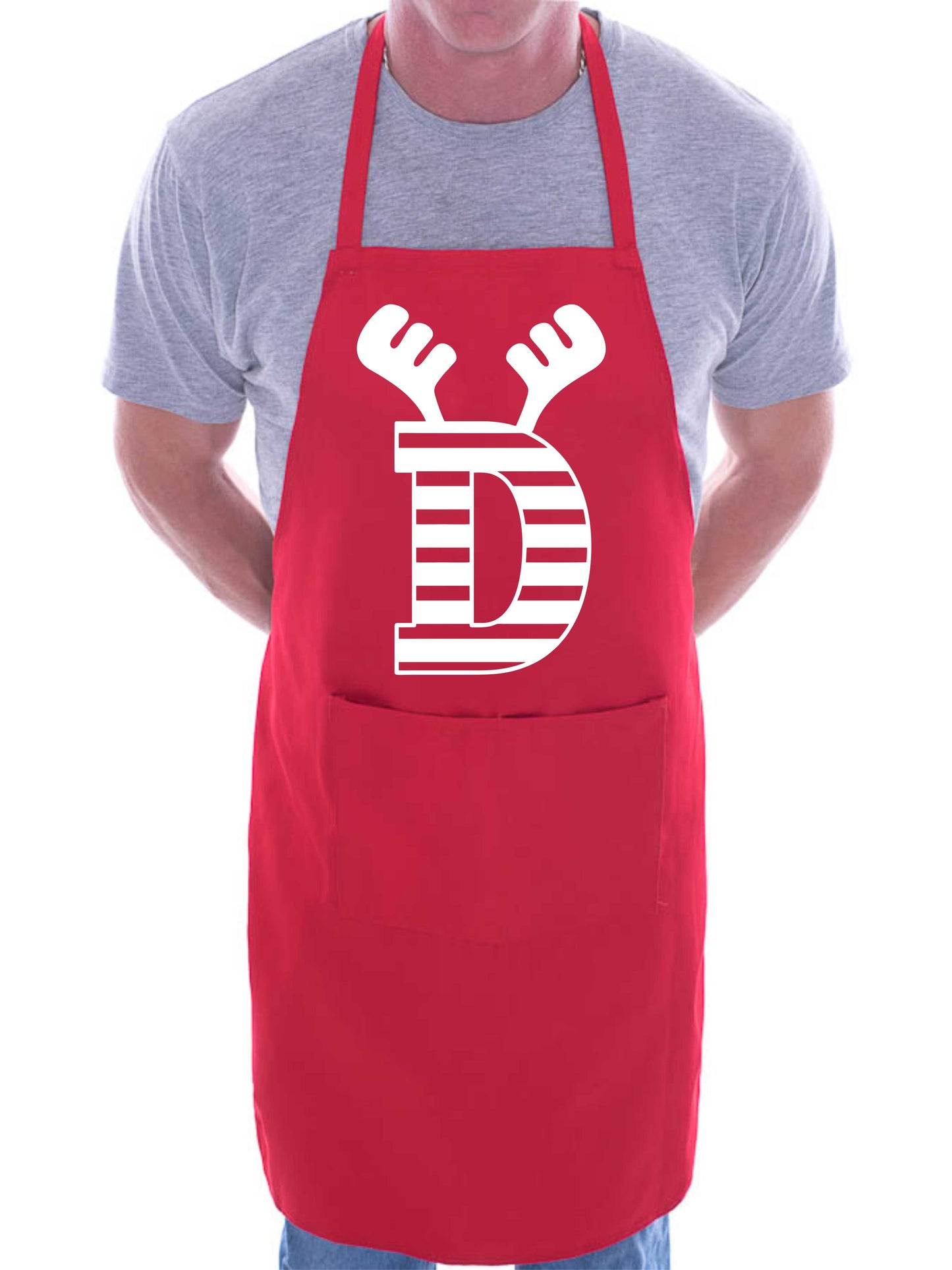 Christmas Personalised Apron Choose Your Letter Xmas Gift Your Intial Here