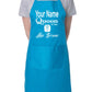 Adult Personalised Apron Queen Of The Air Fryer Add Name Funny BBQ Baking