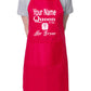 Adult Personalised Apron Queen Of The Air Fryer Add Name Funny BBQ Baking