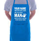 Adult Personalised Apron This Is My Manly Apron Your Name Funny BBQ Baking