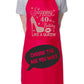 Personalised Ladies Apron Stepping Into My Birthday Like A Queen Add Any Age Funny BBQ Baking