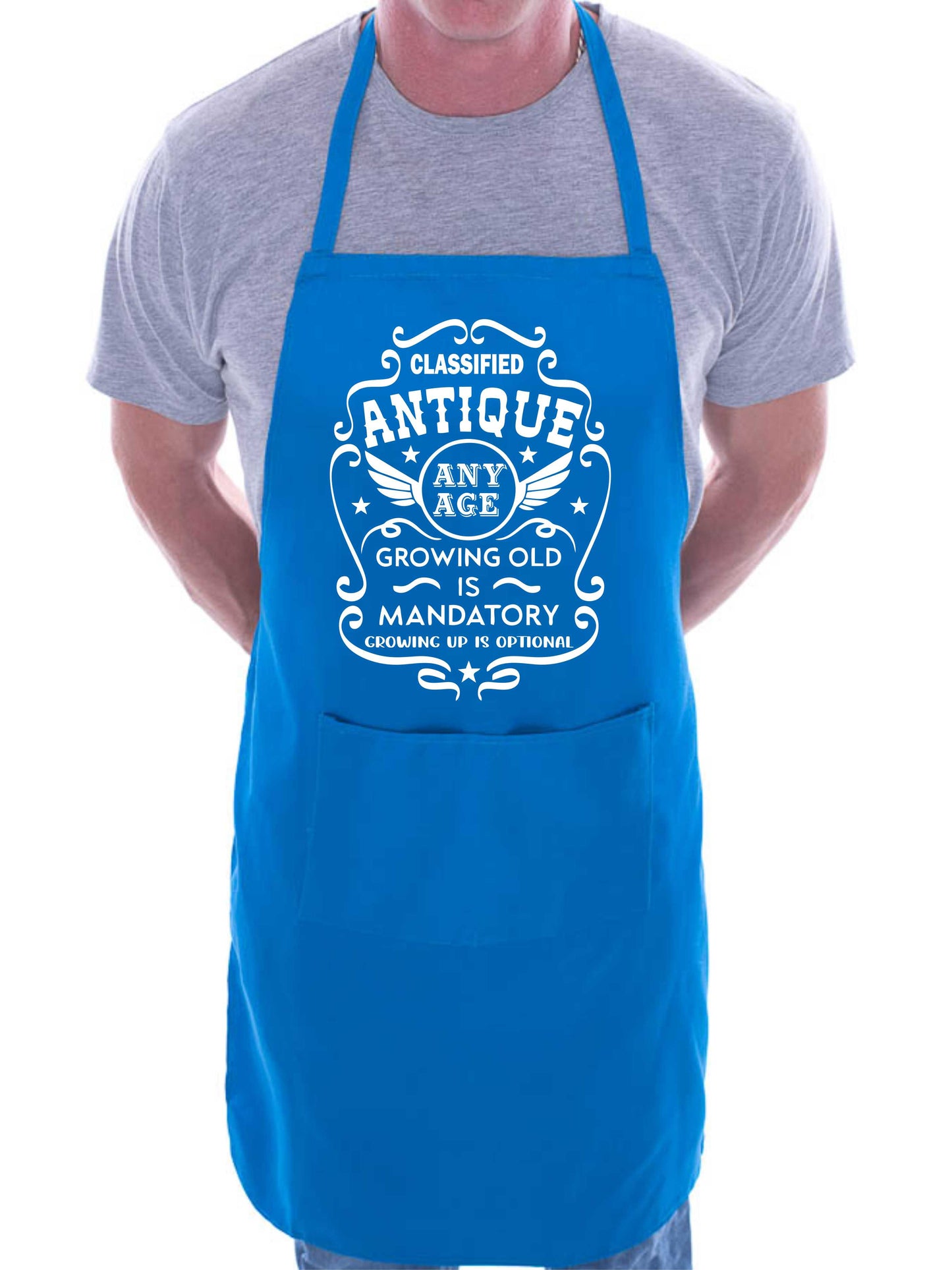 Personalised Apron Growing Old Birthday Age Funny Your Age Here Gift