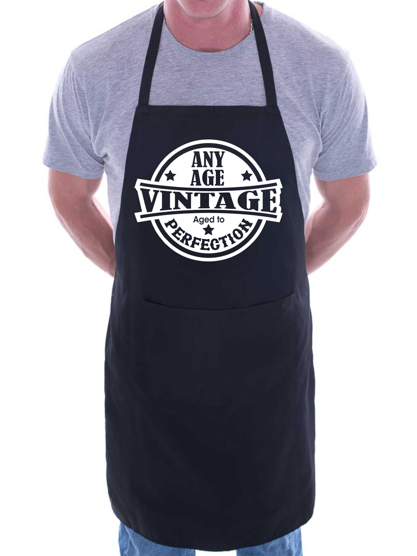 Personalised Apron Vintage Perfection Birthday Your Age Here Funny Gift