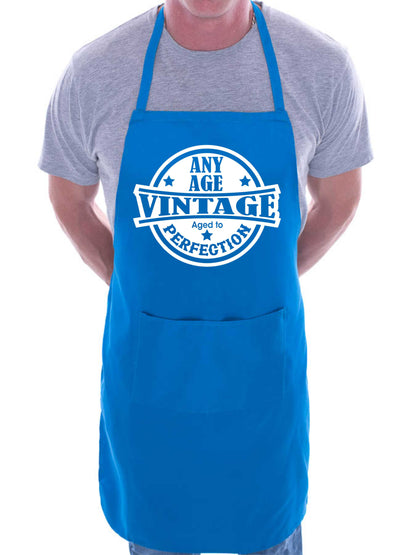 Personalised Apron Vintage Perfection Birthday Your Age Here Funny Gift