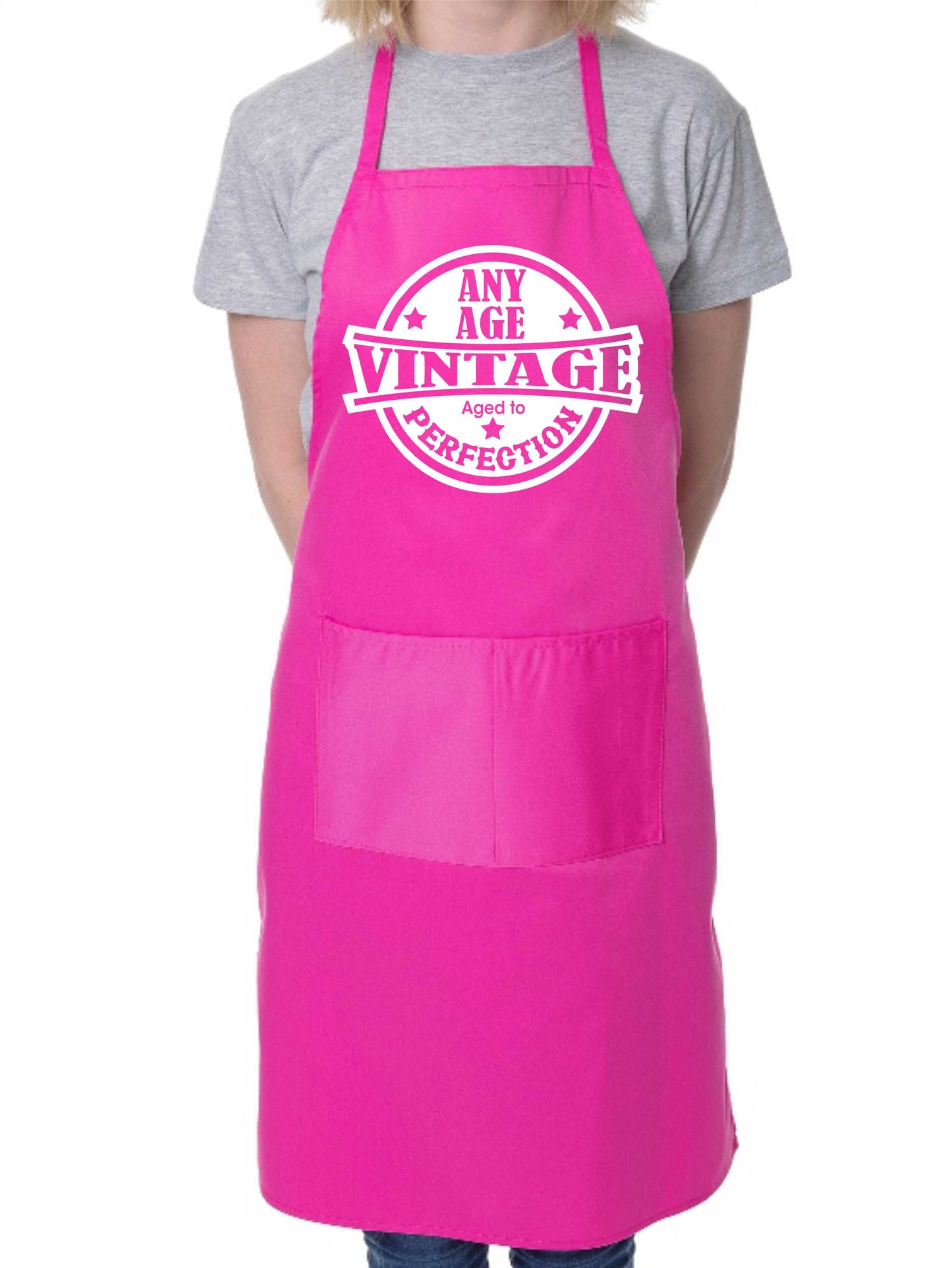 Personalised Apron Vintage Perfection Birthday Your Age Here Funny Gift