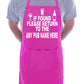 Personalised Apron BBQ Birthday Gift If Found Return Pub Any Name